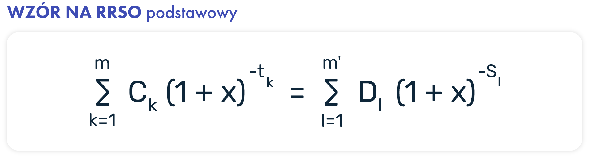 Basic formula for RRSO